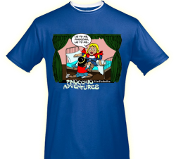 Синяя футболка Pinoccio №1